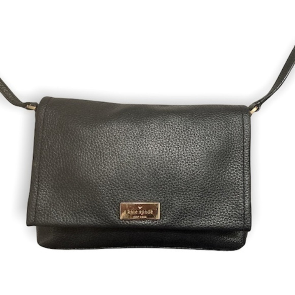 Kate spade black leather crossbody bag